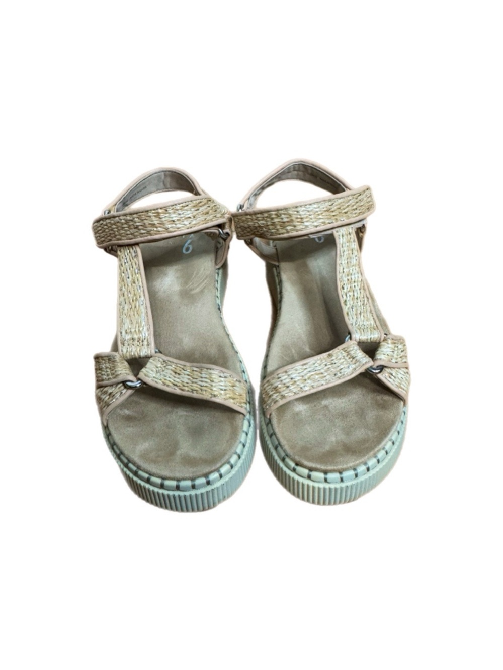 Mix No. 6 Woven T-Strap Platform Sandals - Tan